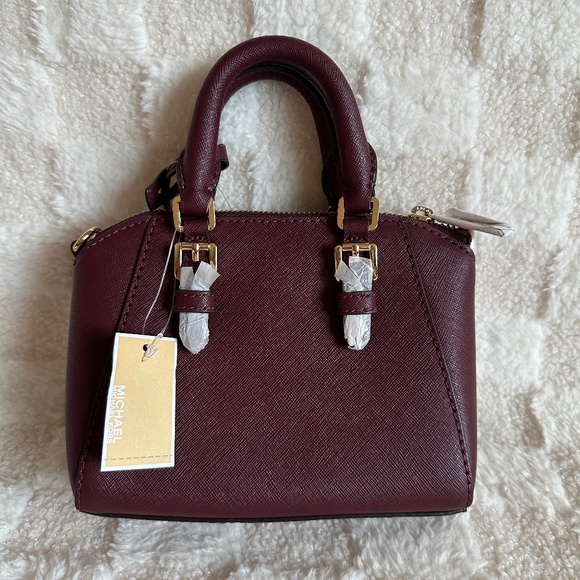 NWT! MK Michael Kors Ciara XS Mini Crossbody In Merlot Women's Bag Giftables - Picture 5 of 9